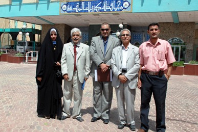 محافظ كربلاء يستقبل وفداً من كلية الآداب  (بجامعة أهل البيت (عليهم السلام