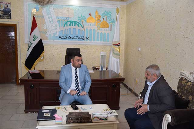 زيارة وفد جامعة اهل البيت عليهم السلام الى نائب رئيس مجلس محافظة كربلاء  الاستاذ علي المالكي 