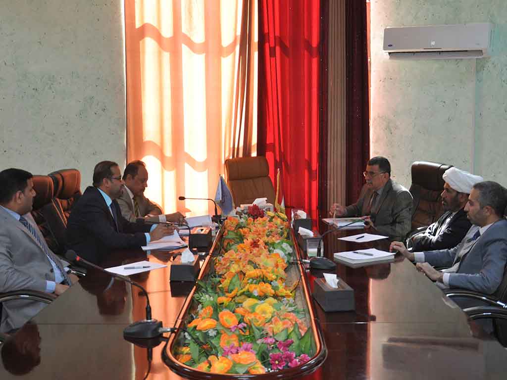 اجتماع لجنة الامتحان التنافسي المشتركة بين جامعة اهل البيت عليهم السلام و جامعة كربلاء 