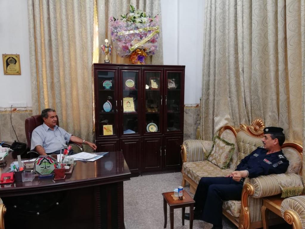زيارة قائد شرطة كربلاء المقدسة الى جامعة اهل البيت عليهم السلام 
