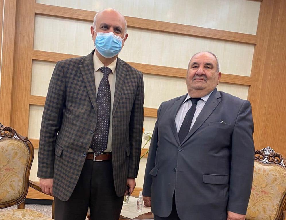 السيد مساعد رئيس جامعة اهل البيت (ع) الاستاذ المتمرس الدكتور لبنان الشامي  يلتقي السيد رئيس جامعة النهرين الاستاذ الدكتور علي الشاوي المحترم